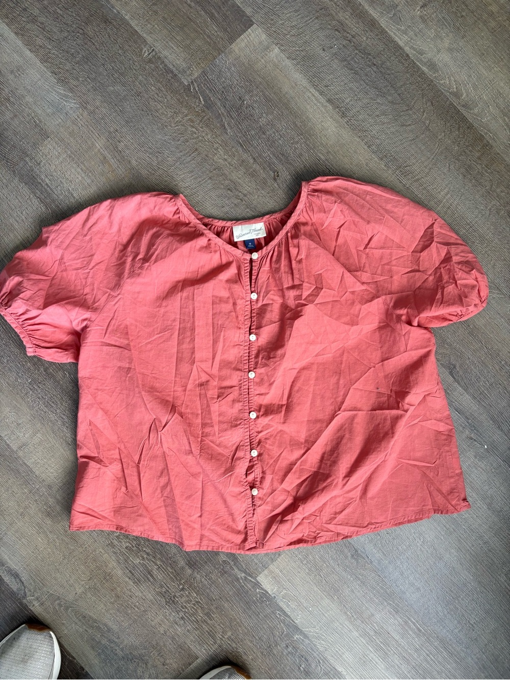 100% cotton Prairie Button Down Cottagecore Boho Peasant Blouse, Relaxed Fit